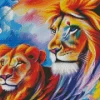 Colorful Lion Diamond Painting