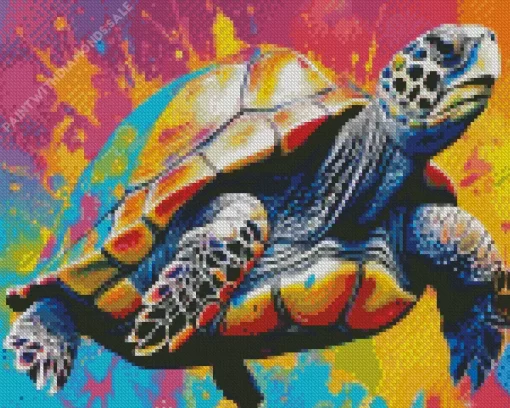 Colorful Sea Turtle Diamond Painting