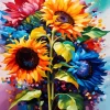 Colorful Sunflowers Art Diamond Painting