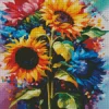 Colorful Sunflowers Art Diamond Painting