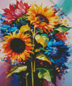 Colorful Sunflowers Art Diamond Painting