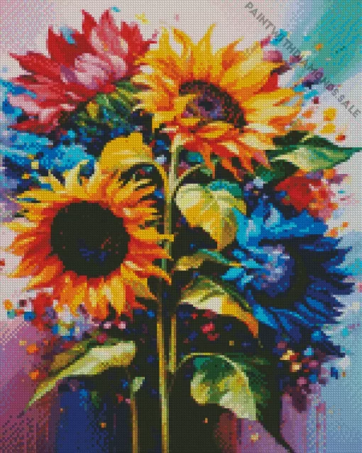 Colorful Sunflowers Art Diamond Painting