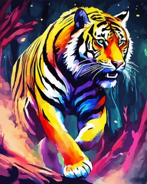 Colorful Tiger Diamond Painting