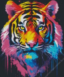 Colorful Tiger Head Diamond Painting