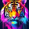 Colorful Tiger Head Diamond Painting