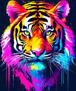 Colorful Tiger Head Diamond Painting