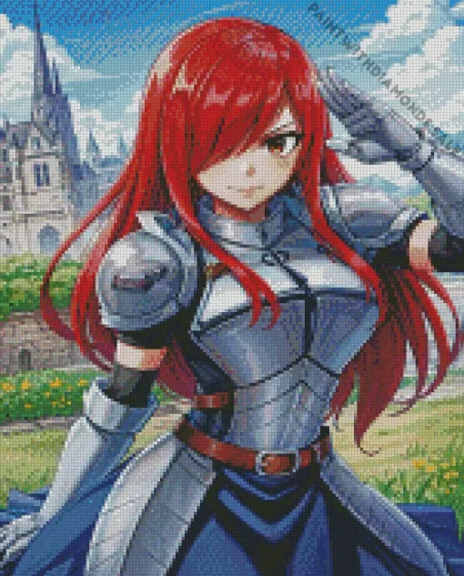 Cool Erza Scarlet Diamond Painting