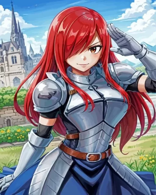 Cool Erza Scarlet Diamond Painting