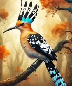 Cool Hoopoe Bird Art Diamond Painting