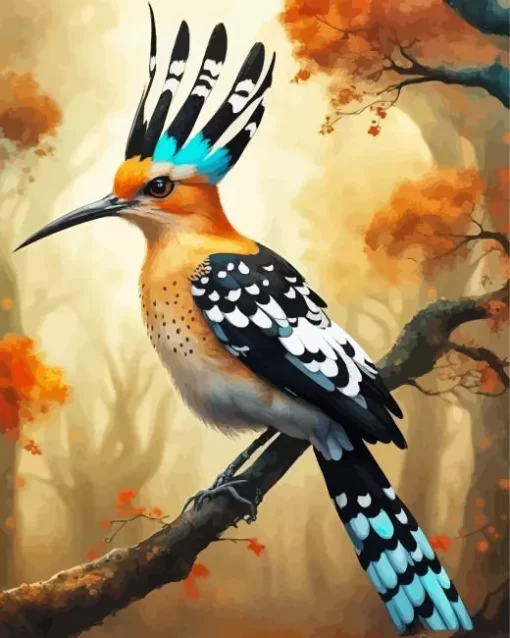 Cool Hoopoe Bird Art Diamond Painting