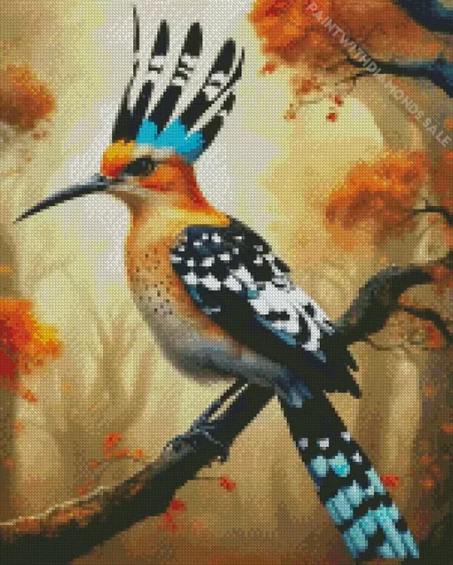 Cool Hoopoe Bird Art Diamond Painting