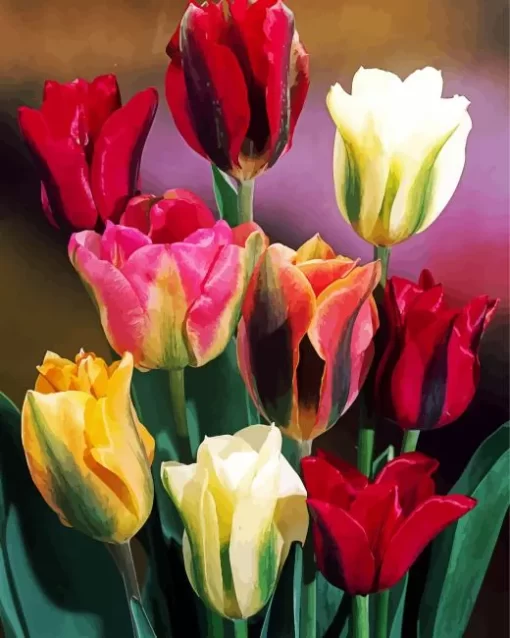 Cool Viridiflora Tulips Diamond Painting