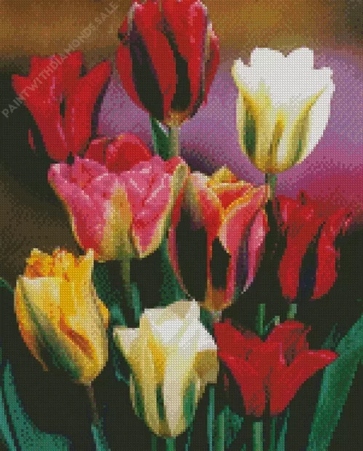 Cool Viridiflora Tulips Diamond Painting