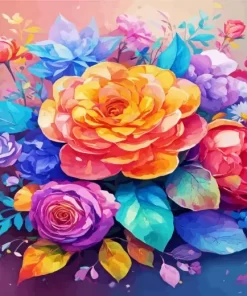 Cool Colorful Roses Art Diamond Painting