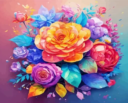 Cool Colorful Roses Art Diamond Painting