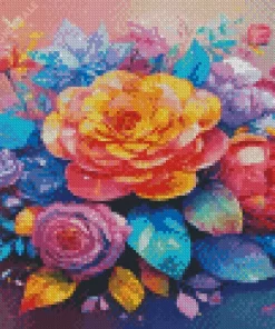 Cool Colorful Roses Art Diamond Painting