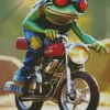 Cool Frog And Motorcycle Art Diamond Painting