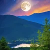 Cool Full Moon Landscape Diamond Painting