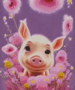 Cute Baby Pig Diamond Painting