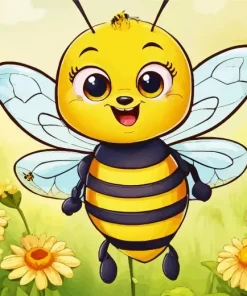 Cute Cartoon Bee Diamond Painting