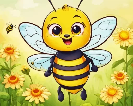 Cute Cartoon Bee Diamond Painting