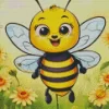 Cute Cartoon Bee Diamond Painting