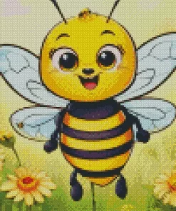 Cute Cartoon Bee Diamond Painting