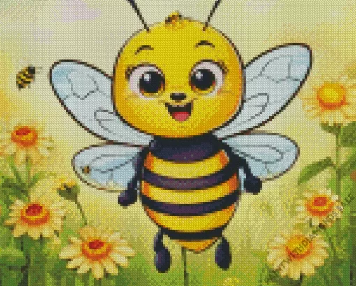 Cute Cartoon Bee Diamond Painting