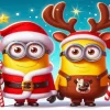 Adorable Christmas Minions Art Diamond Paintings