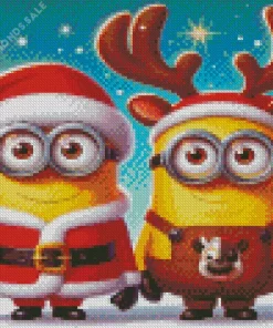 Adorable Christmas Minions Art Diamond Paintings