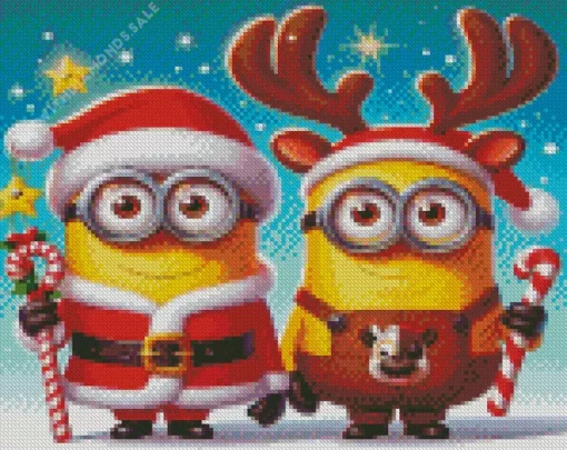 Adorable Christmas Minions Art Diamond Paintings