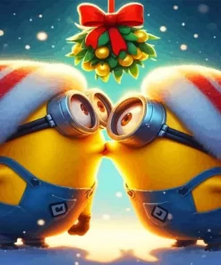 Cute Christmas Minions Art Diamond Paintings