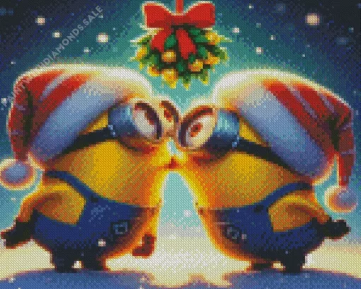 Cute Christmas Minions Art Diamond Paintings