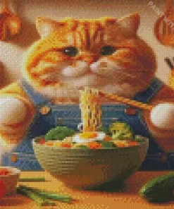 Cute Fat Cat Diamond Painting