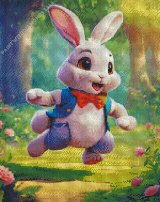 Cute Fun Rabbit Diamond Painting