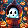 Cute Halloween Ghost Diamond Paintings