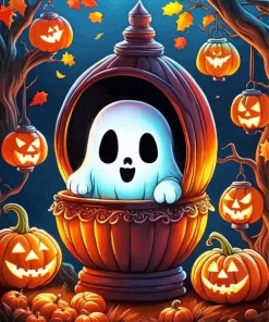 Cute Halloween Ghost Diamond Paintings