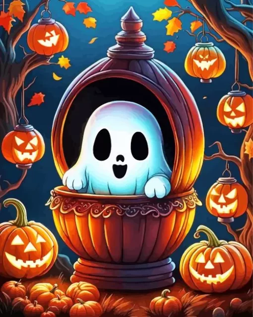 Cute Halloween Ghost Diamond Paintings