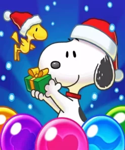 Cute Snoopy And Christmas Gifts Diamond Paintings