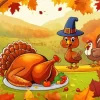 Cute Thanksgiving Art Diamond Paintings