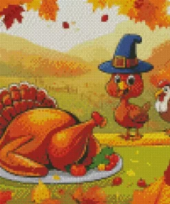 Cute Thanksgiving Art Diamond Paintings