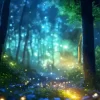 Dazzling Forest Fireflies Diamond Painting