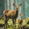 Deer And Baby Diamond Painting