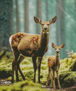 Deer And Baby Diamond Painting