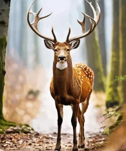 Deer In Forest Diamond Painting