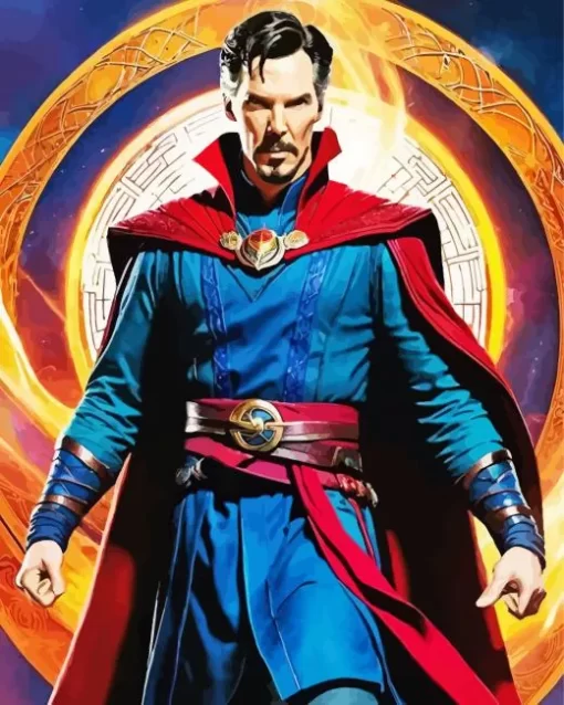 dr strange superhero Diamond With Numbers