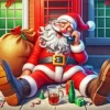 Drunk Santa Diamond Paintings