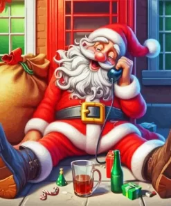 Drunk Santa Diamond Paintings