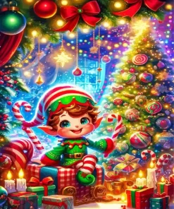 Elf Christmas Diamond Paintings