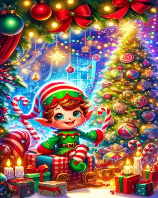 Elf Christmas Diamond Paintings